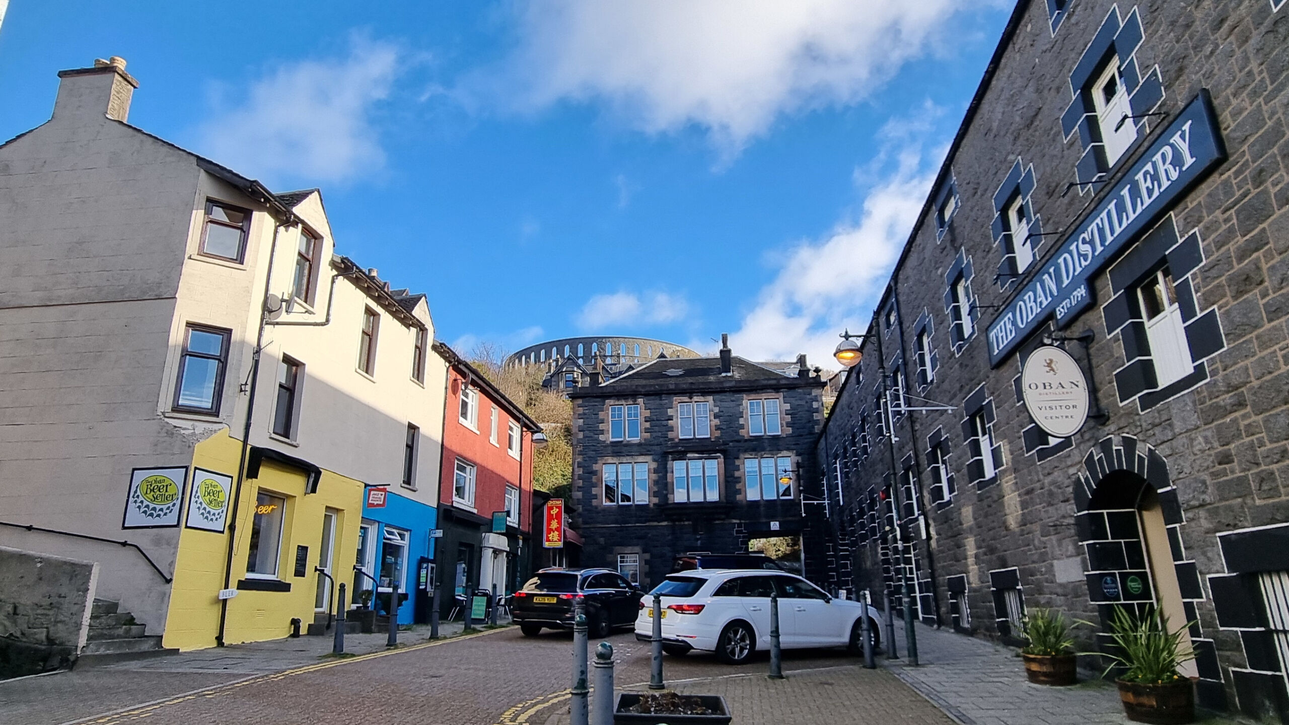 The Oban Beer Seller shop sits opposite Oban's whisky distillery.